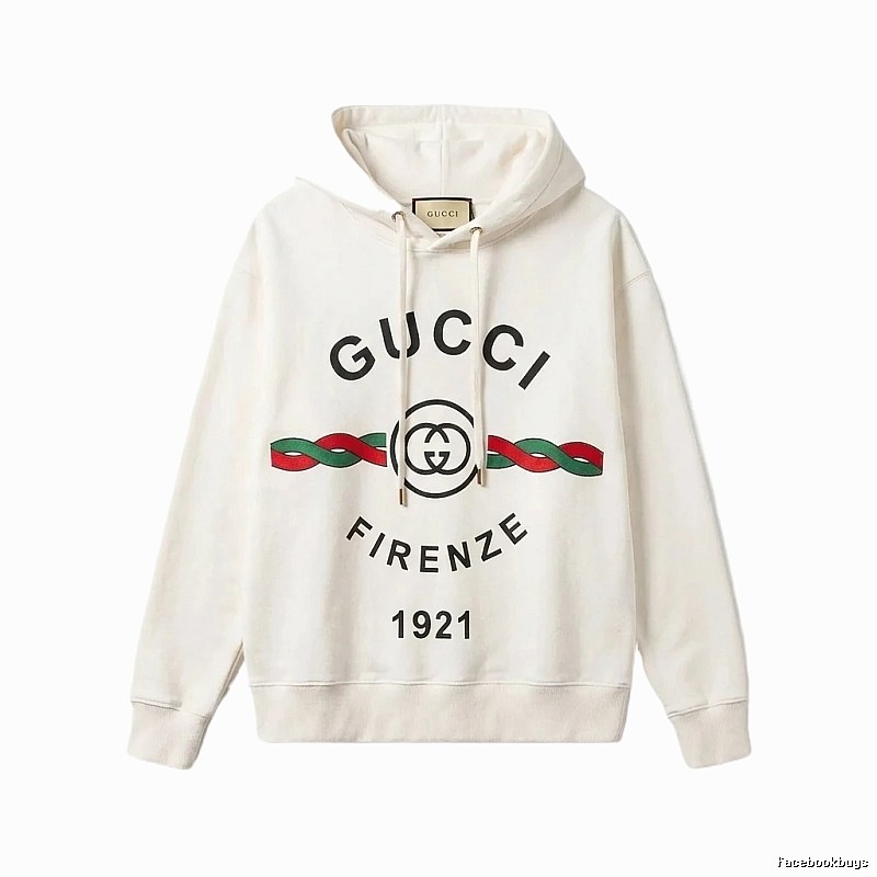 Gucci retro-style white hoodie