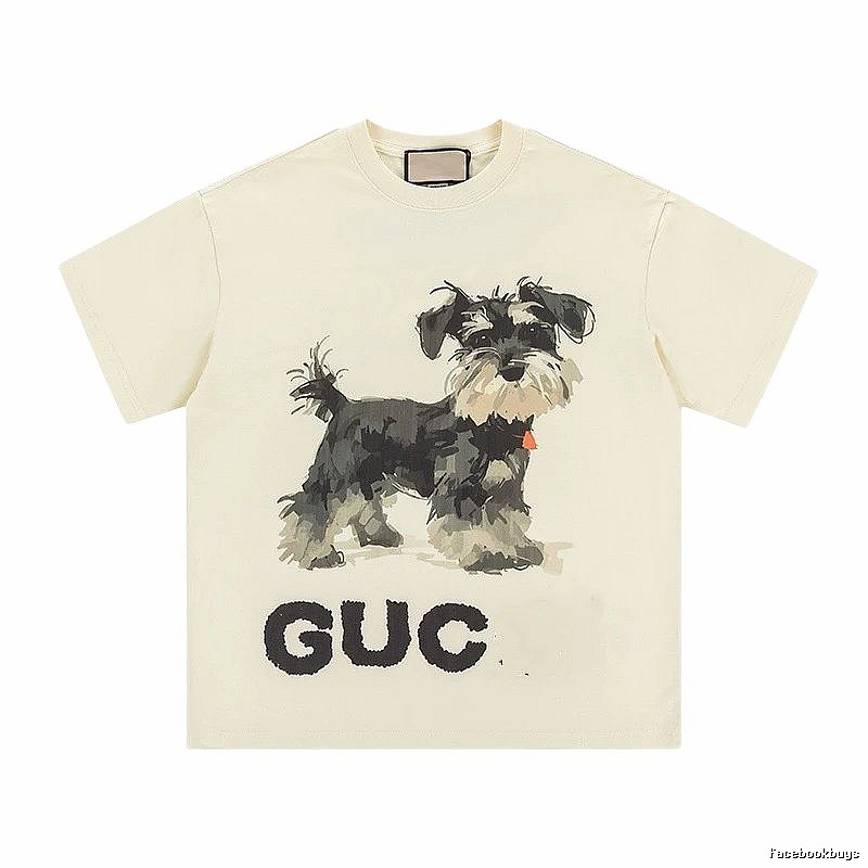 Gucci Schnauzer Print Vintage Off-white T-shirt