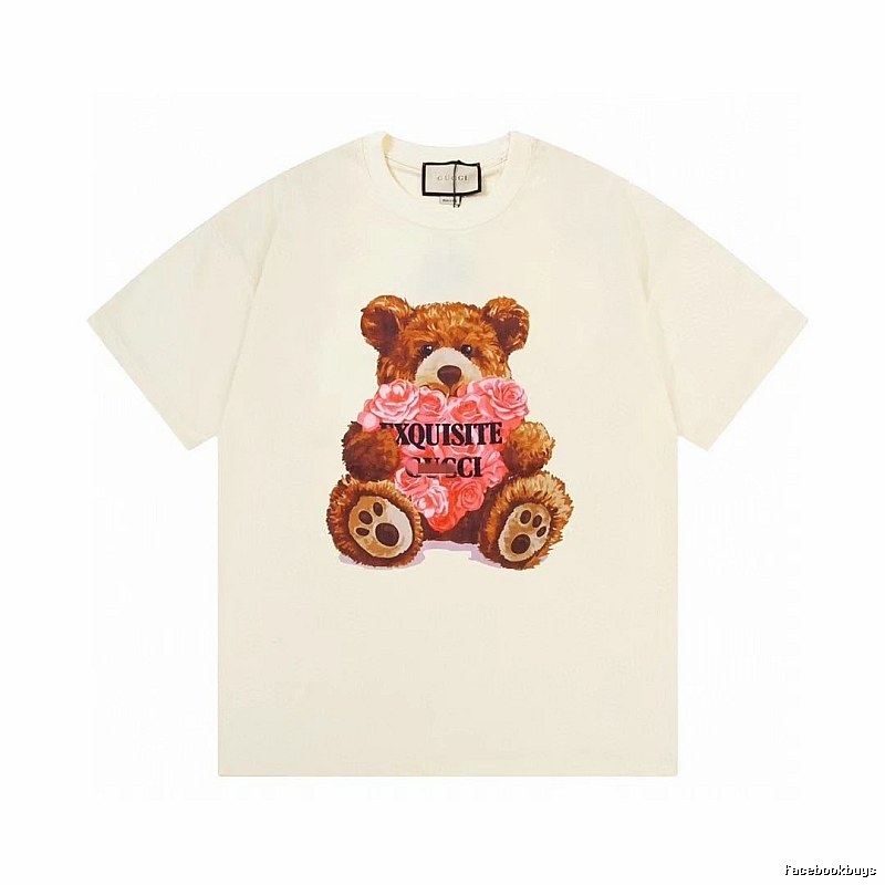 Gucci Teddy Bear Print Casual Off-white T-shirt