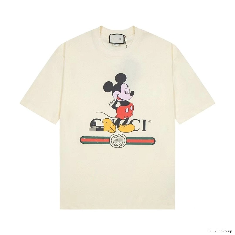 Gucci x Mickey Mouse Co-branded Vintage Style Off-white T-shirt
