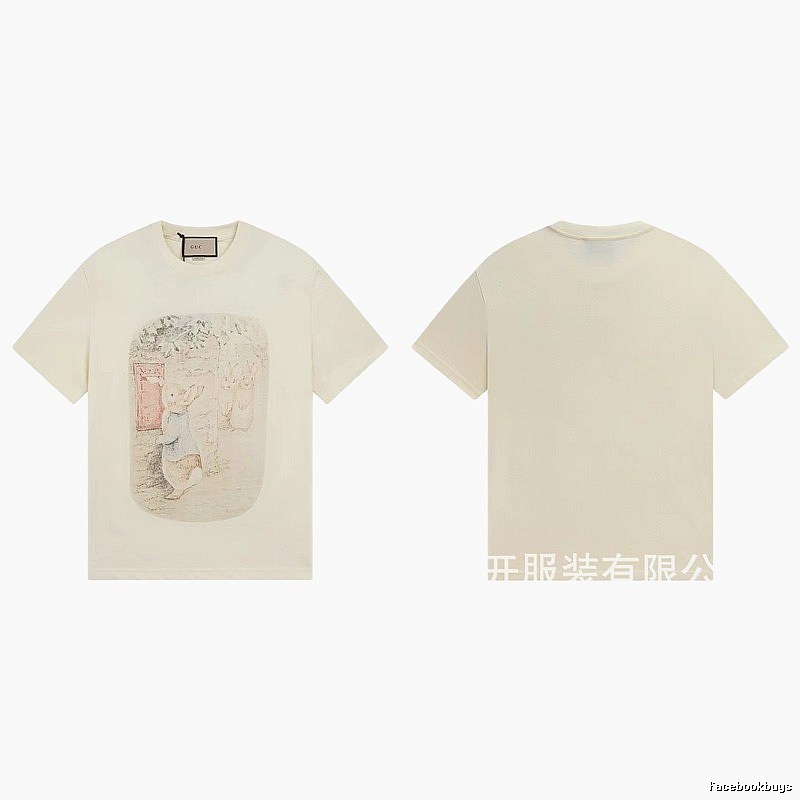Gucci x Peter Rabbit Co-branded Vintage-style Off-white T-Shirt