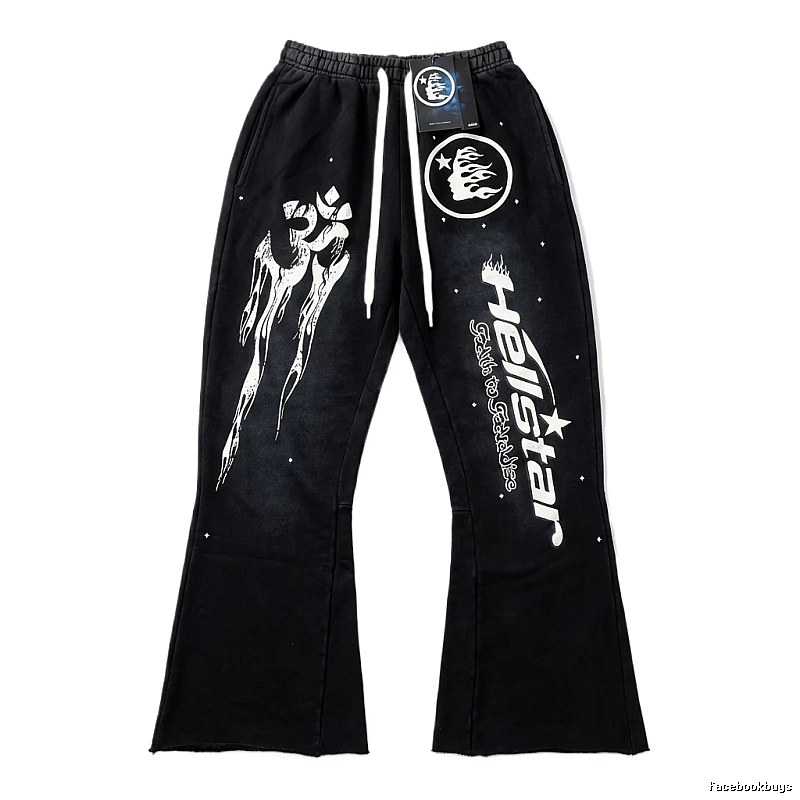 Hellstar dark style black long trousers