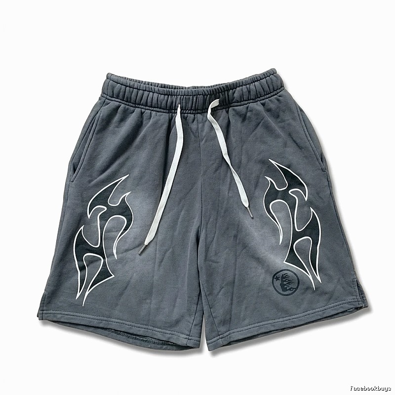 Hellstar Flame Wind Grey Shorts