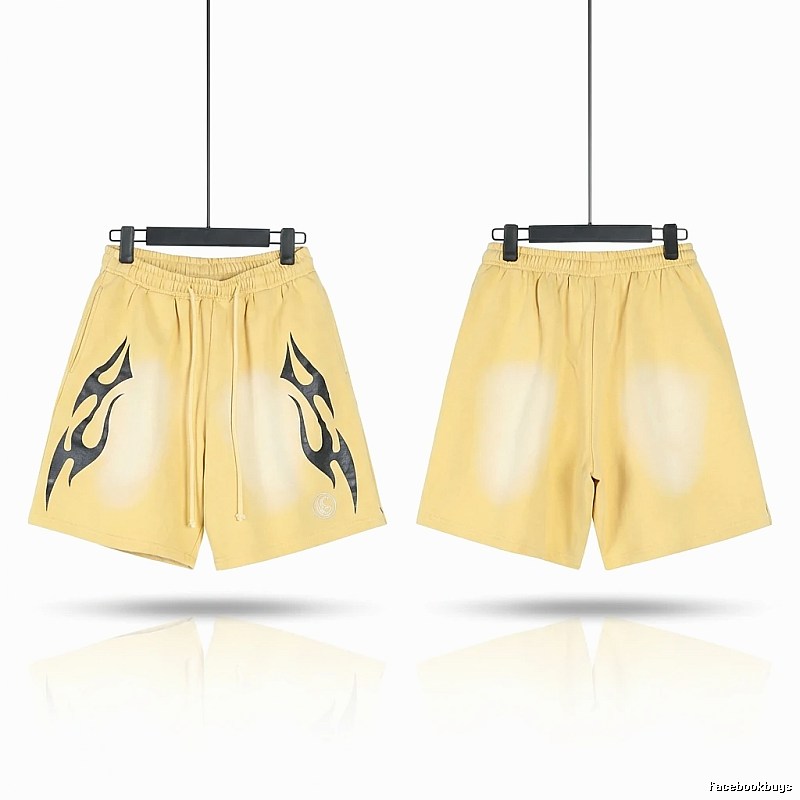 Hellstar Flame Wind Yellow Shorts