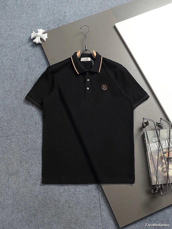 Hermès Classic Wind Black Polo Shirt