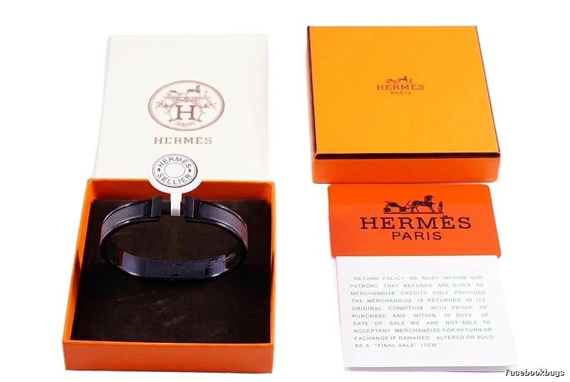 Hermes Sellier Series Black Bracelet