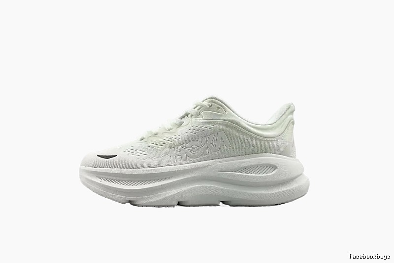 HOKA white trendy sports shoes