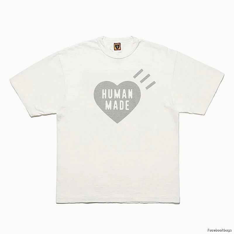 Human Made Statement Heart logo T-shirt Black Green Human for Easy Pairing