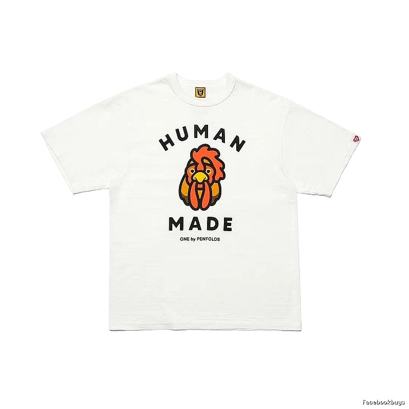 HUMAN MADE x Le Coq Sportif Co-branded Japanese Streetwear White T-Shirt