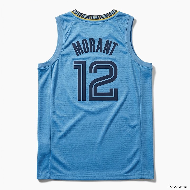 Ja Morant series basketball-style blue jersey