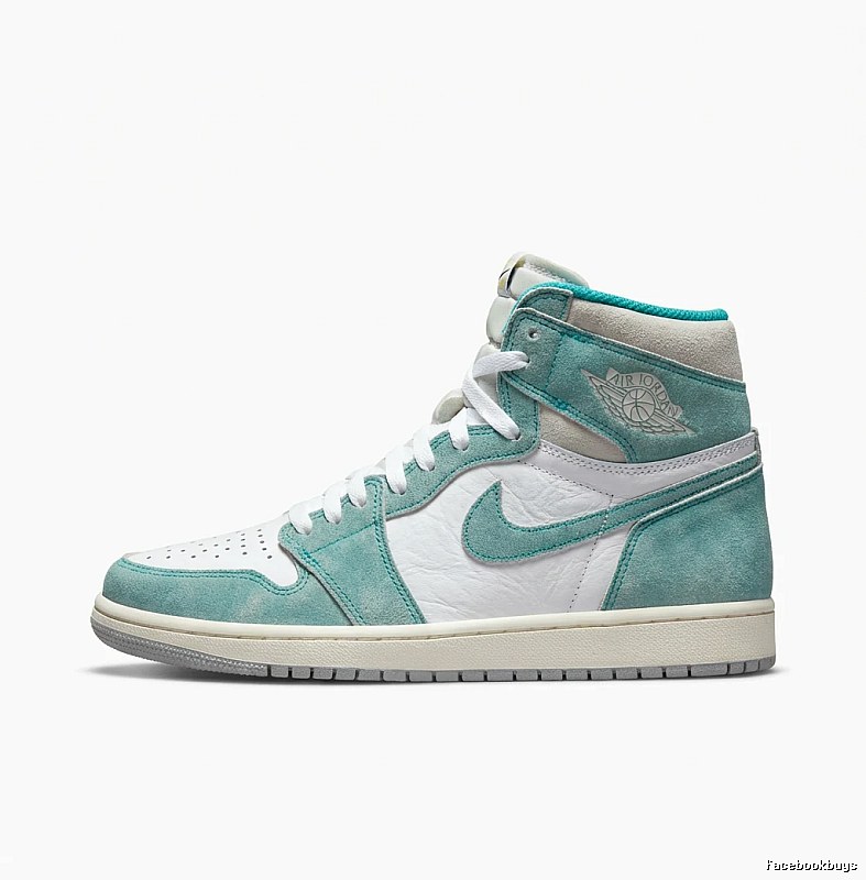 Jordan AJ1 High-Top Fresh Green and White Shoes