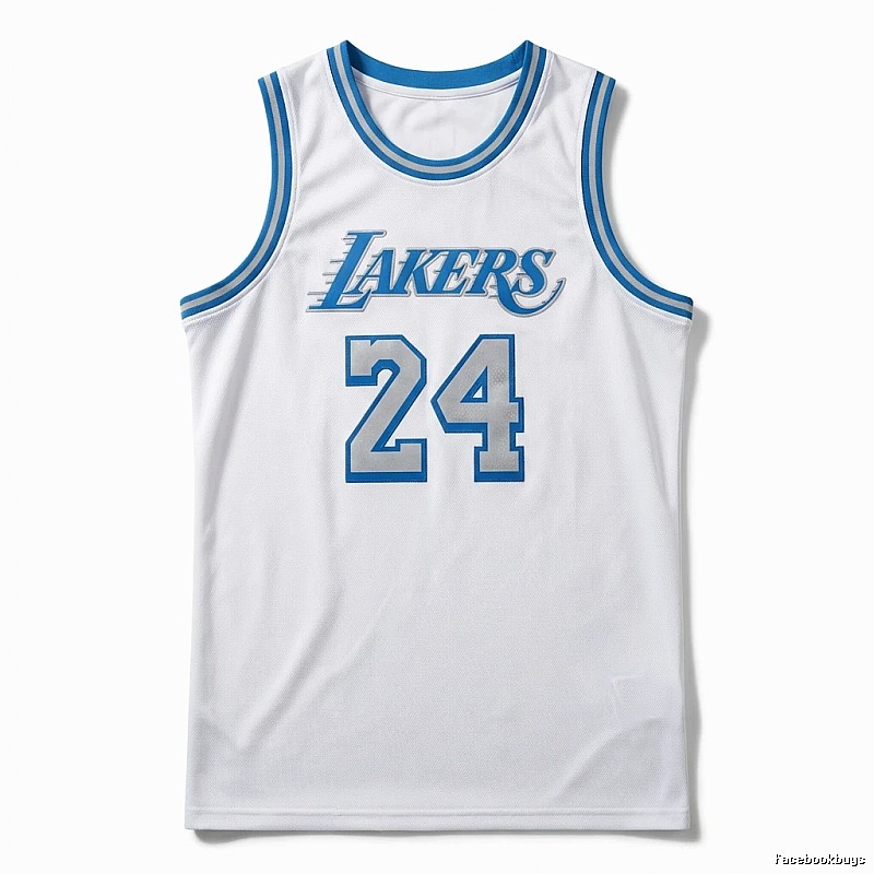 Kobe Lakers retro-style white jersey