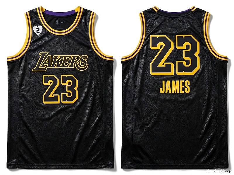 Lakers LBJ retro-style black jersey