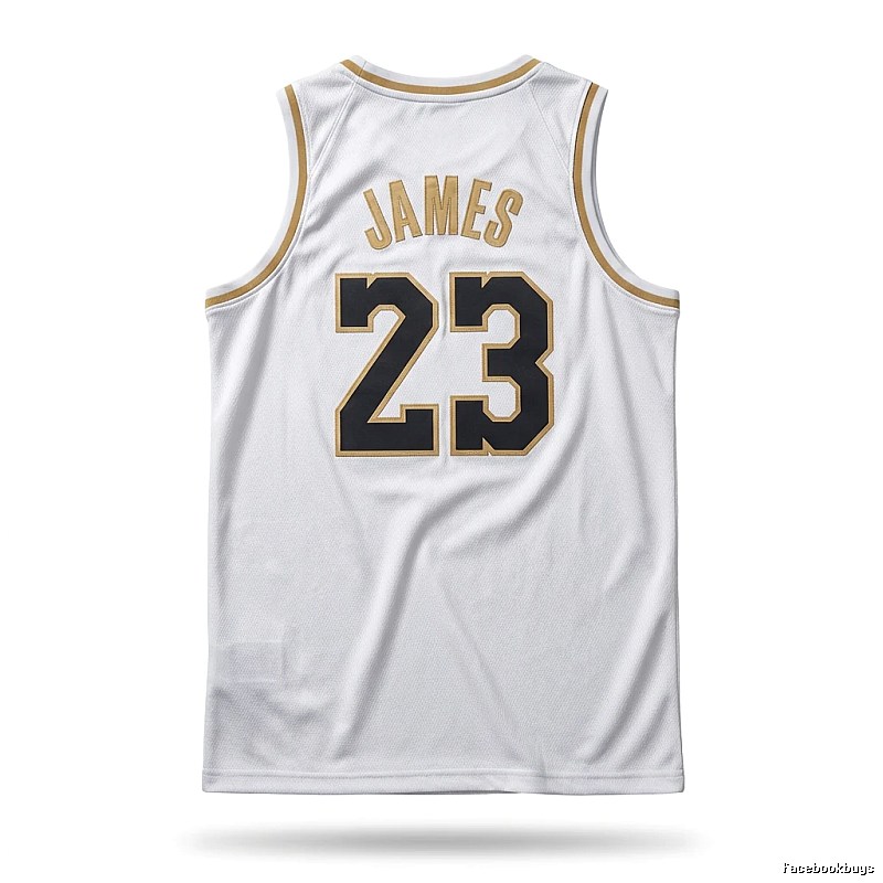 LBJ No. 23 basketball wind white jersey