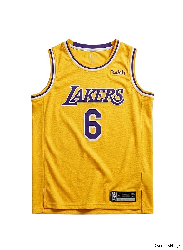 LBJ's yellow basketball jersey of the Lakers