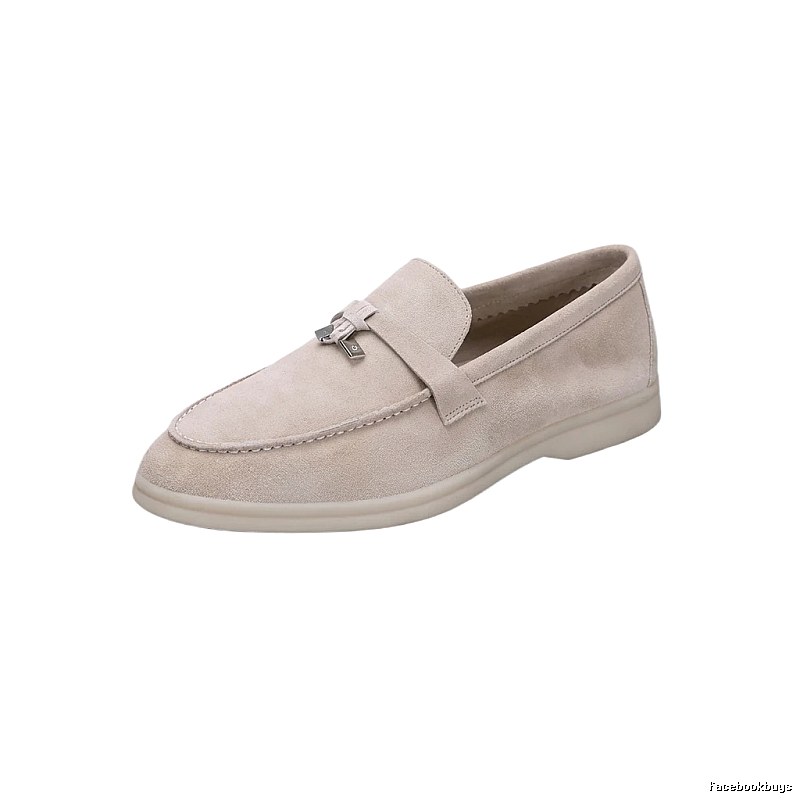 Loro Piana light gray casual shoes
