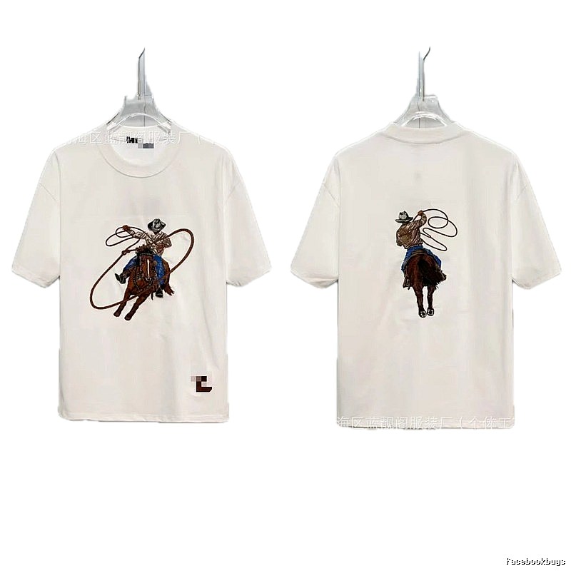 Louis Vuitton Denim Collection Vintage Style White T-Shirt