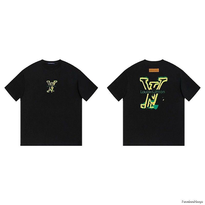 Louis Vuitton Graffiti Street Style Black Short Sleeve T-Shirt