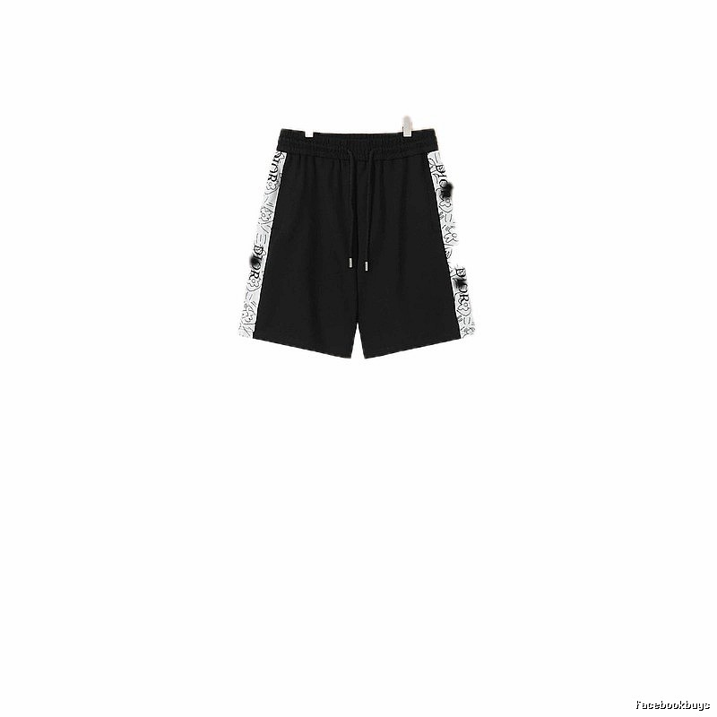 Louis Vuitton Side Print Casual Black Shorts