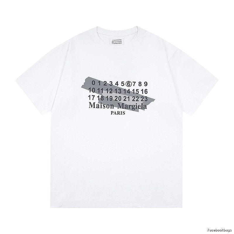 Maison Margiela Digital Print Cool Trendy White T-shirt