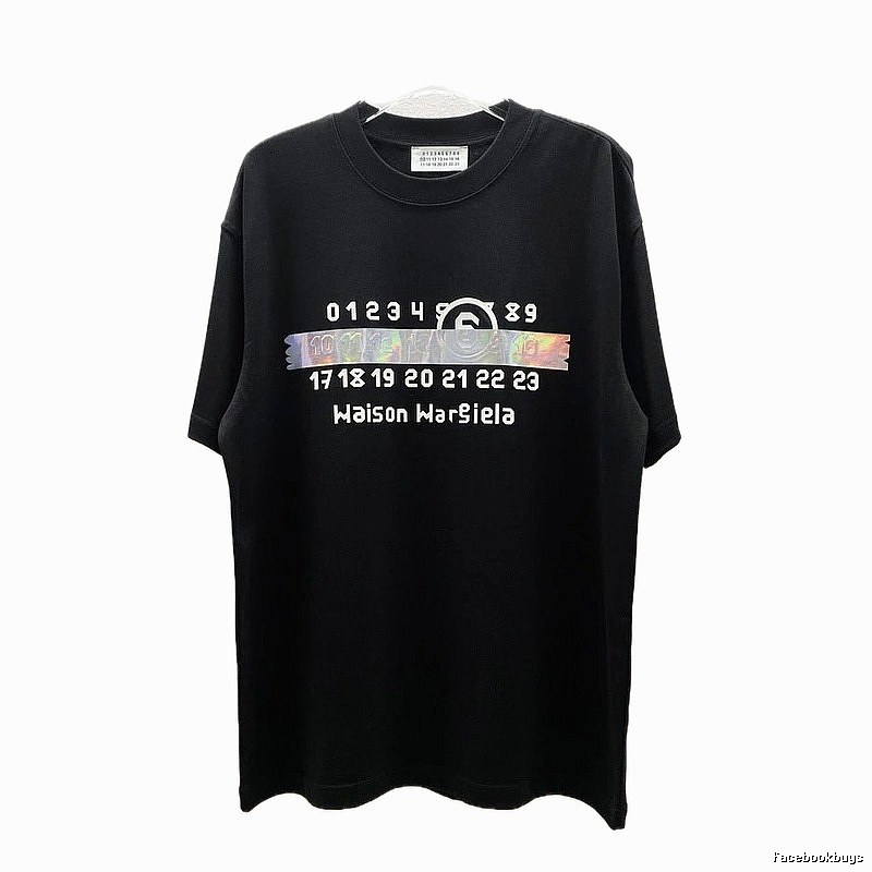 Maison Margiela Digital Trendy Black T-Shirt