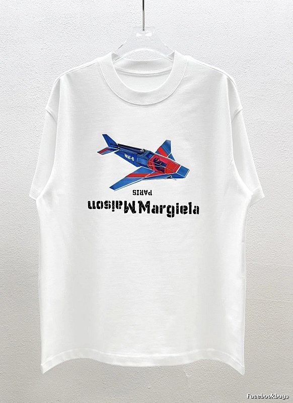 Maison Margiela MM6 Fighter Jet Print White T-Shirt