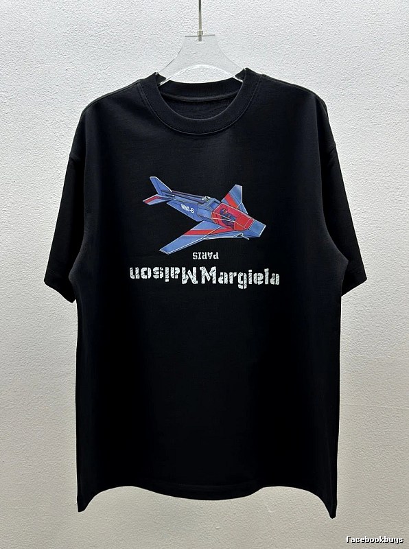 Maison Margiela MM6 Trendy & Cool Black Printed Short-sleeve T-shirt