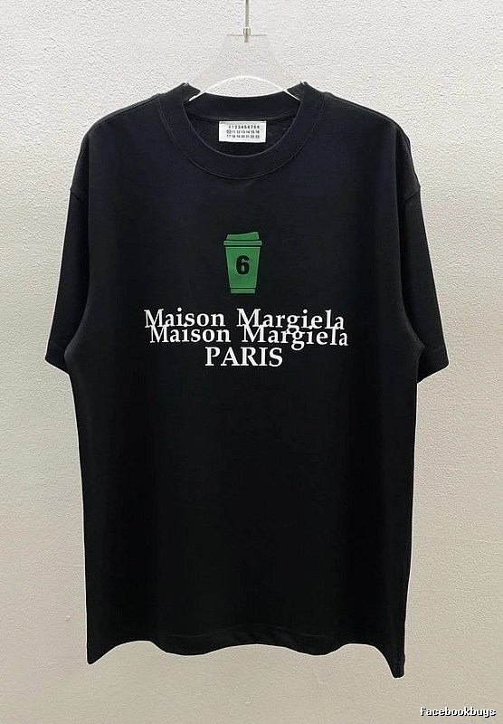 Maison Margiela No.6 Printed Street Style Black T-Shirt