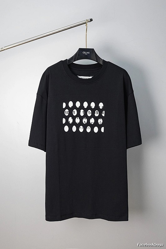Maison Margiela Numeric Trendy Cool Style Black Short Sleeve T-Shirt