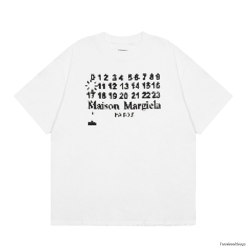 Maison Margiela Pixel Streetwear White Short-sleeve T-shirt