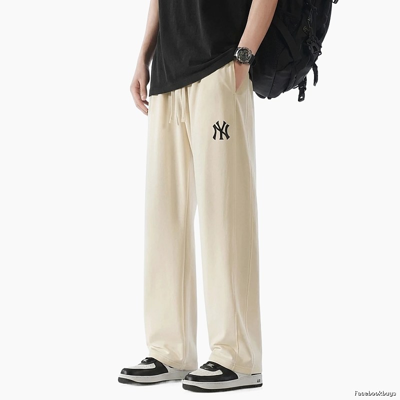 MLB casual style off-white long trousers
