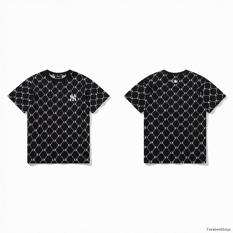 MLB full - print style black T - shirt