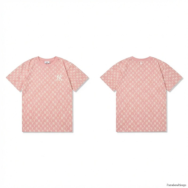MLB full - print style pink T - shirt