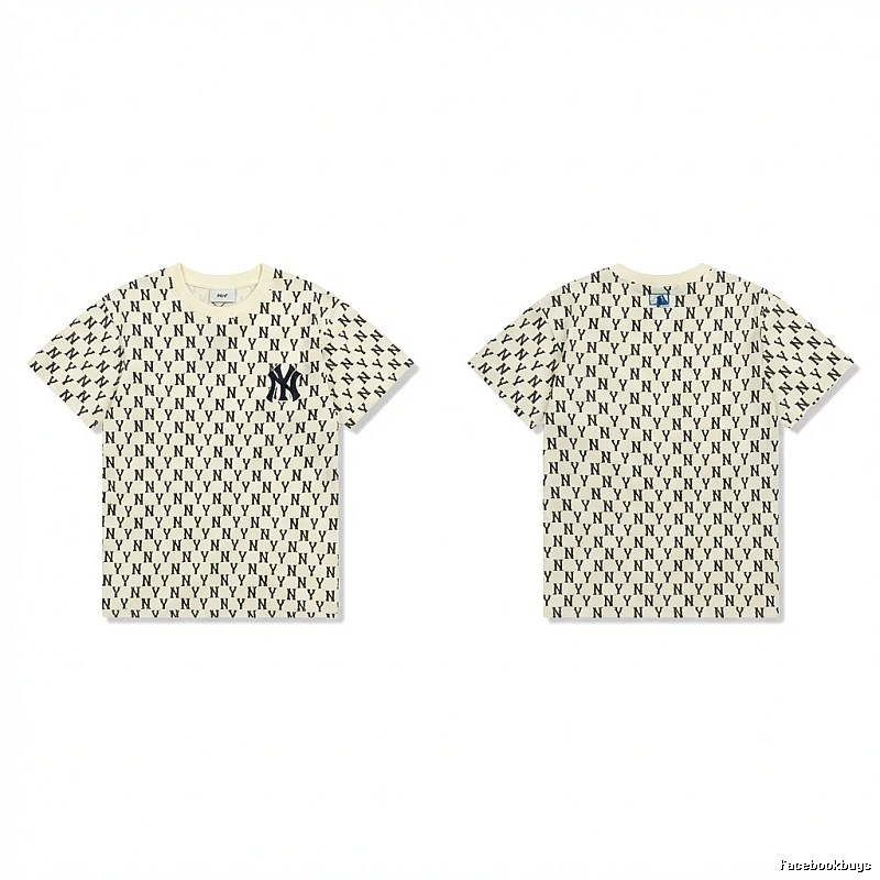 MLB full-print trendy style white T-shirt