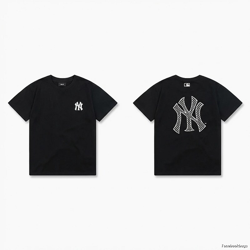 MLB NY Series Trendy and Cool Style Black T-shirt