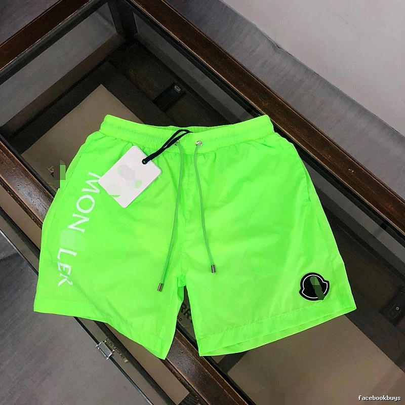 Moncler Beach Collection Casual Style Fluorescent Green Shorts