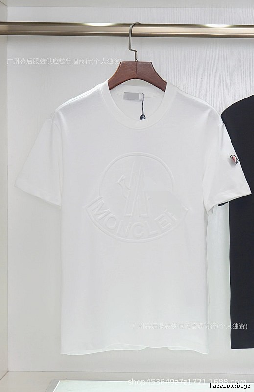 Moncler Embossed Casual White T-Shirt