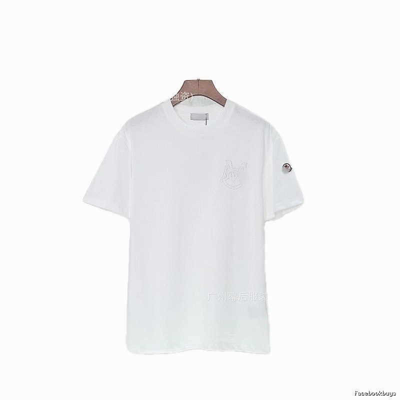 Moncler Embroidered Collection Casual-style White T-Shirt