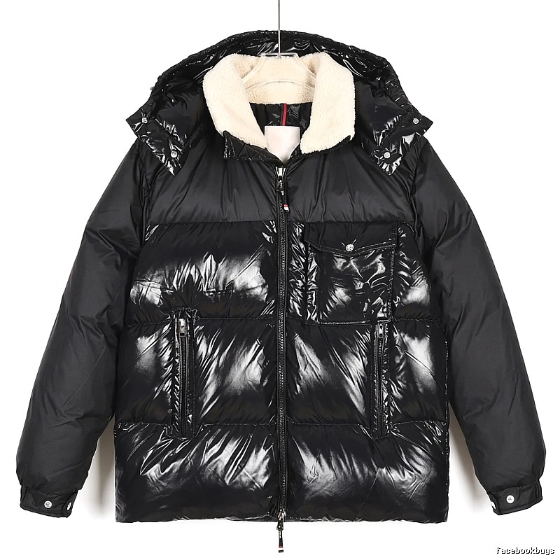 Moncler Glossy and Trendy Black Down Jacket