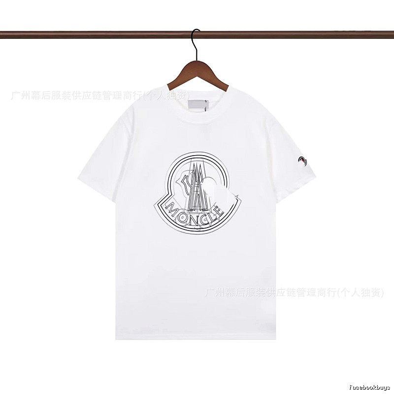 Moncler Large Logo Trendy Style White Short-sleeve T-shirt