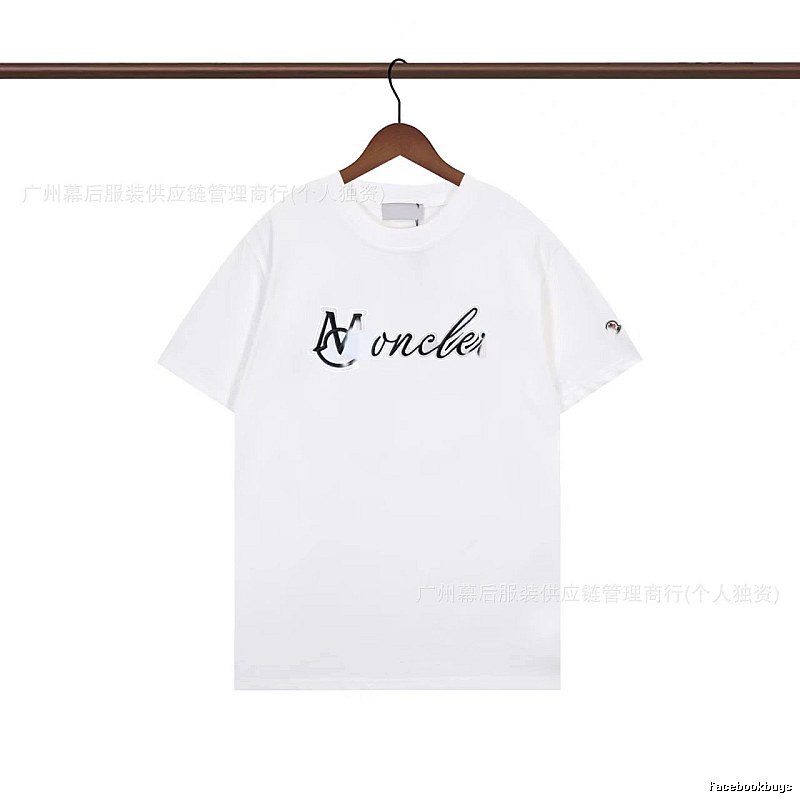 Moncler Letter Print Casual White T-Shirt