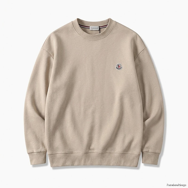 Moncler minimalist style beige sweatshirt