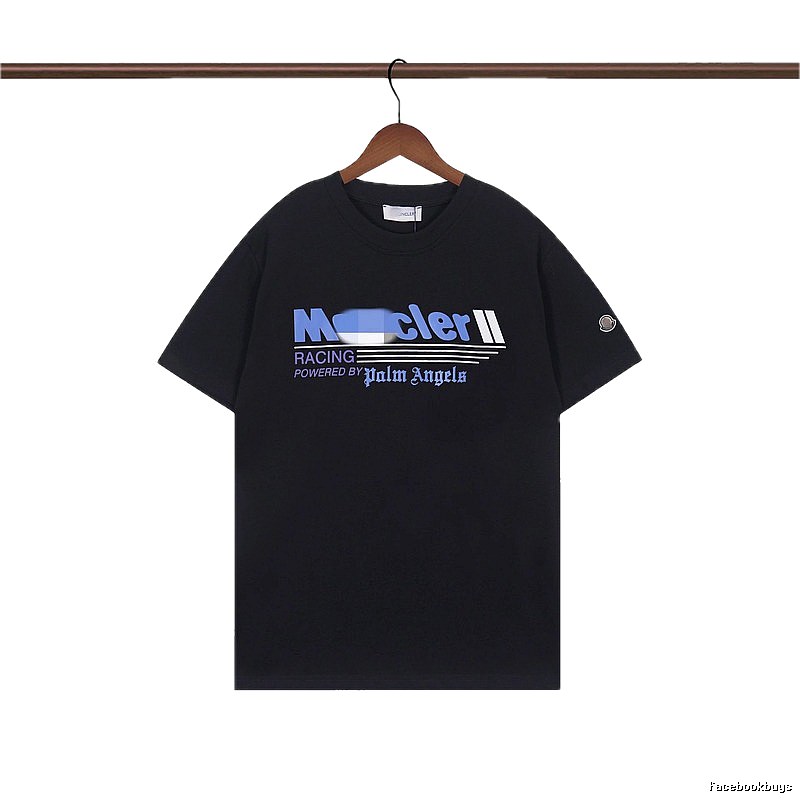 Moncler Racing Co-branded Street Style Black Short-sleeve T-shirt
