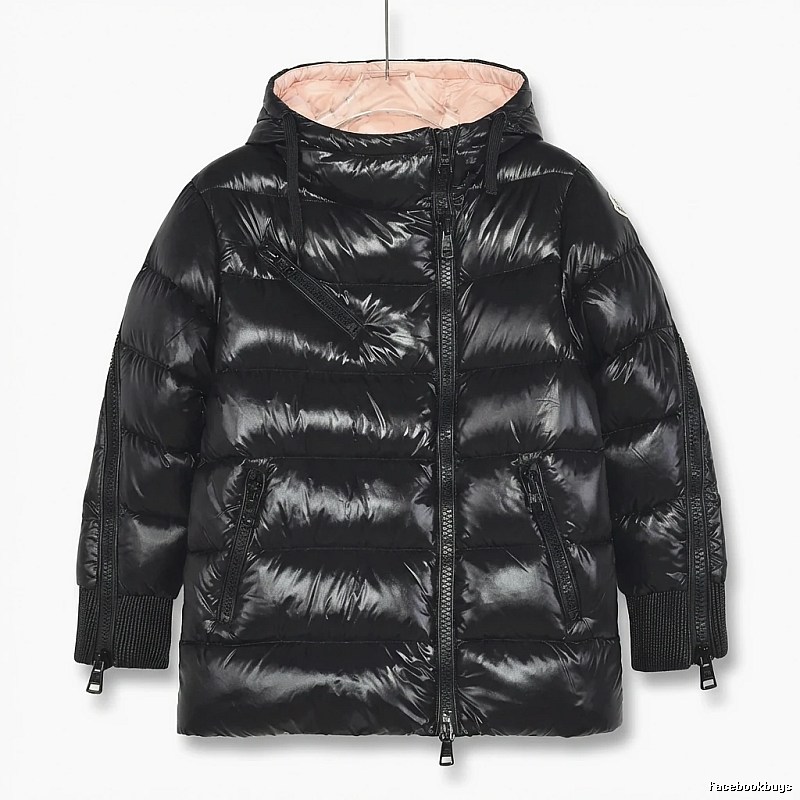 Moncler shiny and stylish black down jacket