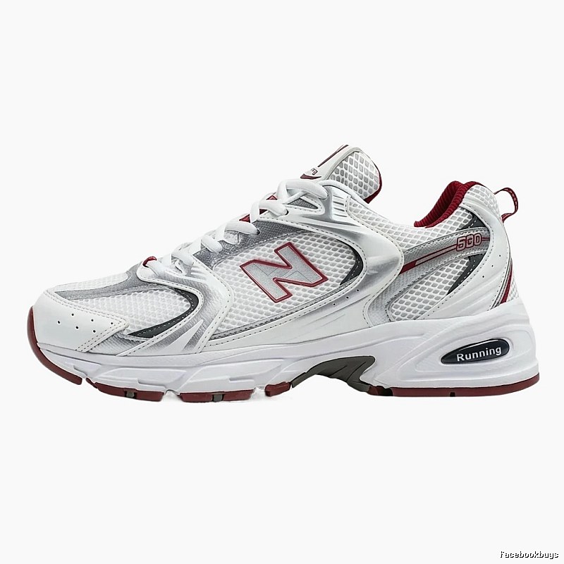 New Balance 530 retro-style red and white sports shoes