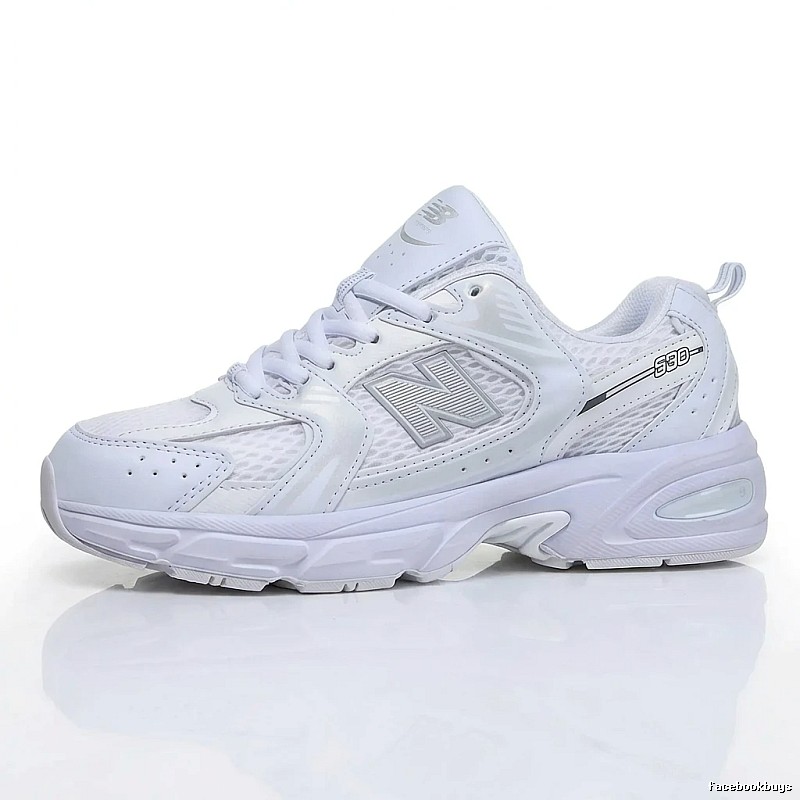 New Balance 530 retro-style white shoes