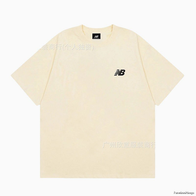New Balance Casual Minimalist Beige Short-sleeve T-shirt