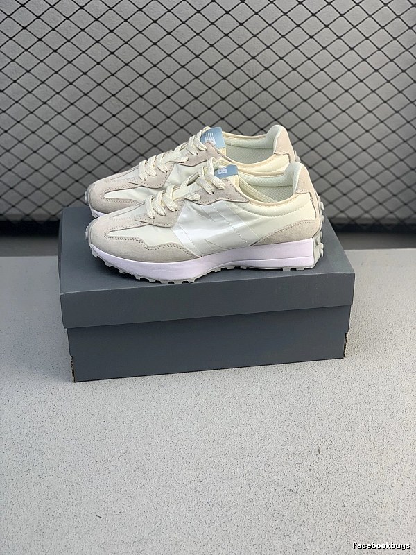 New Balance Cream Retro Runners, Mesh and Overlay Mix