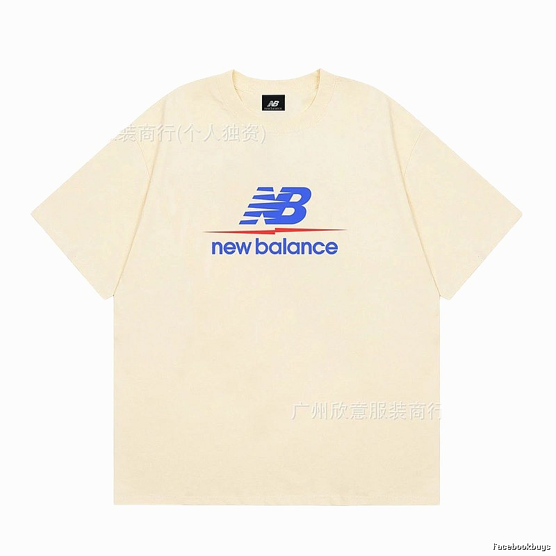 New Balance Printed Casual-style Light Beige Short-Sleeve T-Shirt