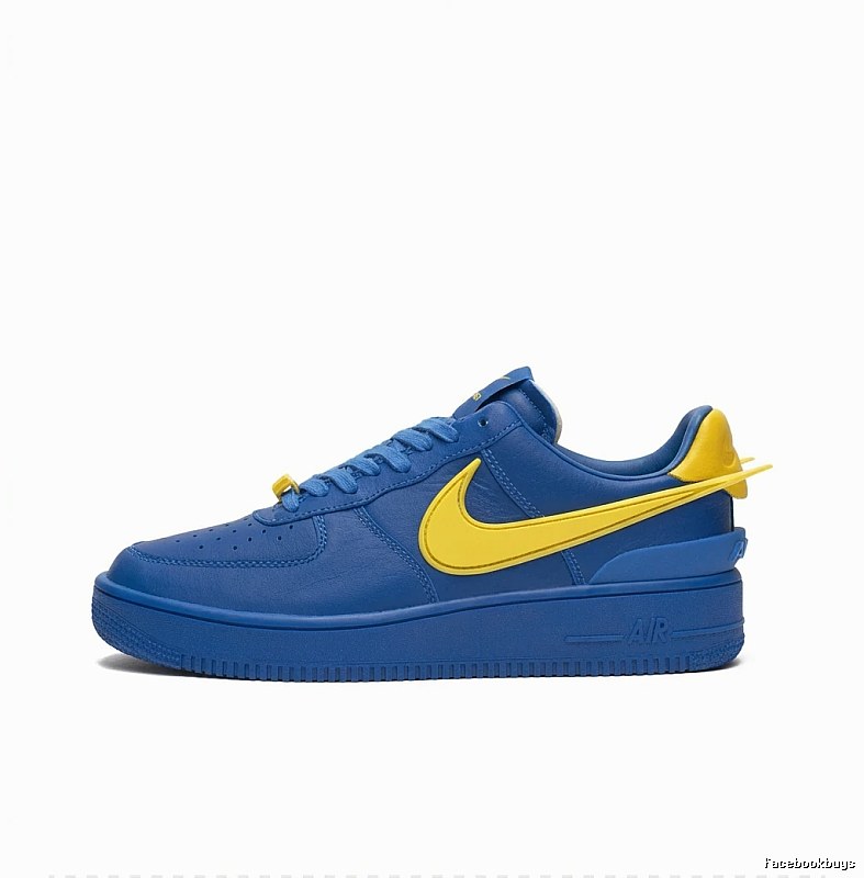 Nike Air Force Blue and Yellow Trendy Sports Shoes